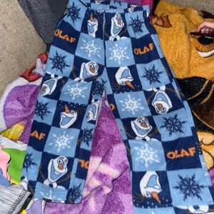 Disney Olaf Kids Pajama Bottoms - Blue and Orange